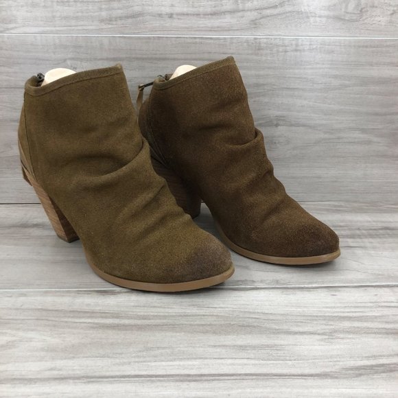 Naughty Monkey Ankle Boots Womens 8 Sereena Brown Suede Booties - Picture 4 of 12
